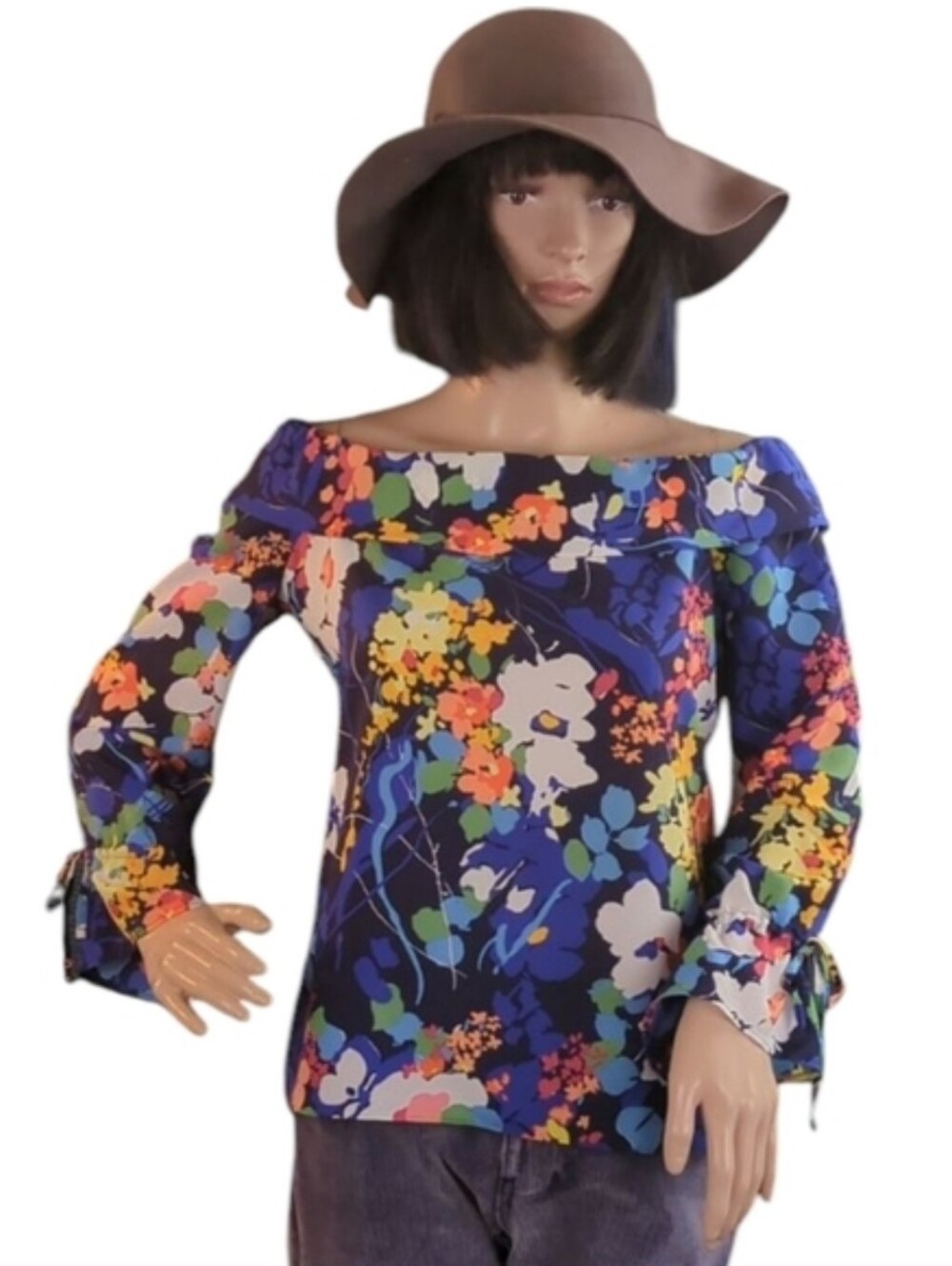 Banana Republic Off Shoulder Colorful Floral Blouse